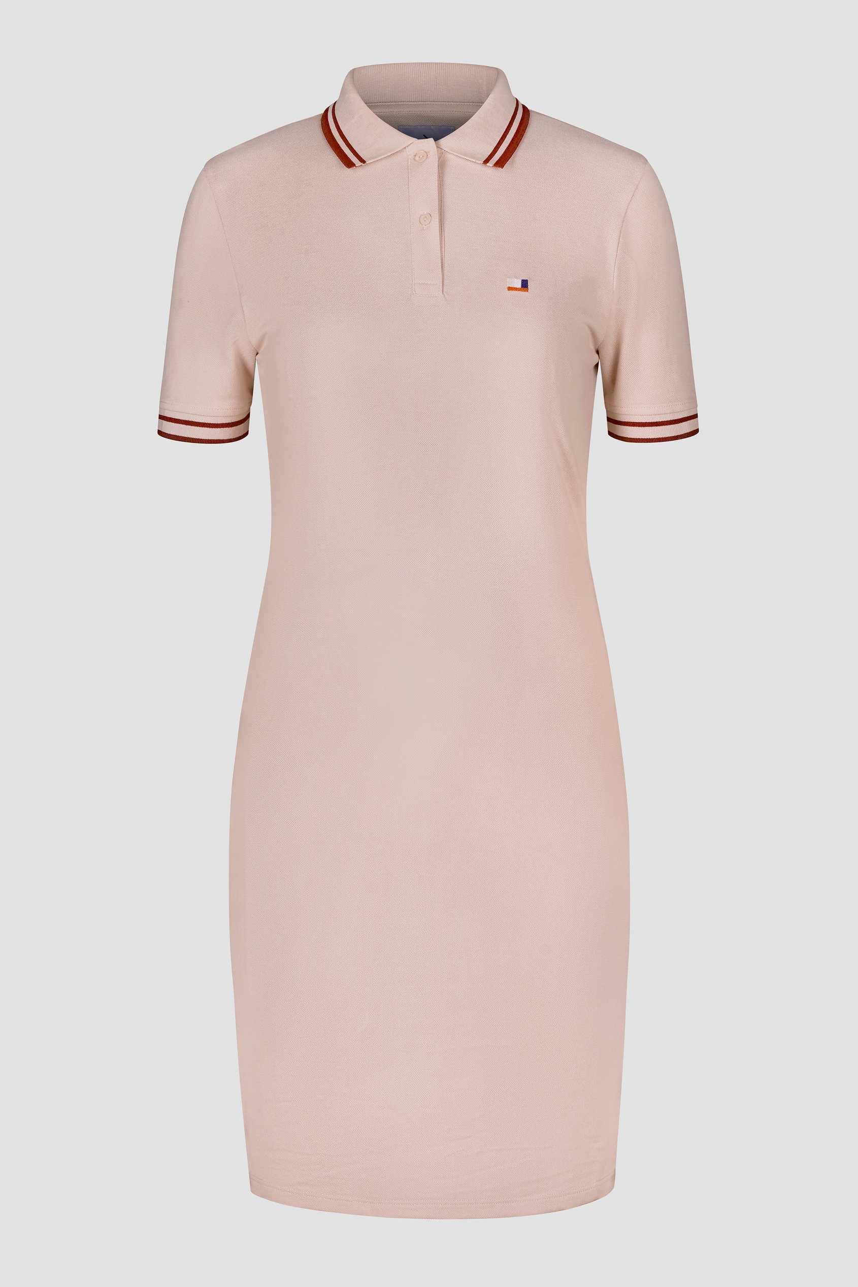 Enorsia Women's Pink Nude Longline Polo - Uk 12