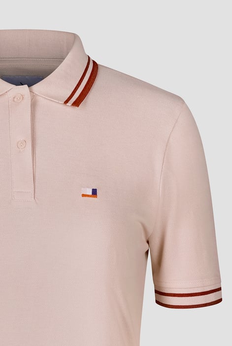 Womens Nude Longline Polo