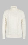Premium Cotton Cable Knit Roll Neck Jumper