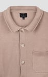 Men's Neutral Knitted Button Through Shirts