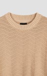 Chevron Textured Crew Neck Jumper
