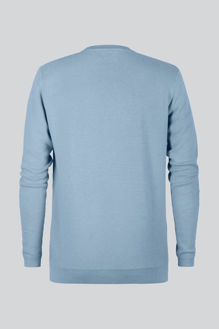 Mens Waffle Knit Crew Neck Jumper