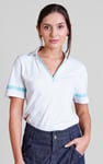 Cornelia stripe  Short Sleeve Polo Shirt