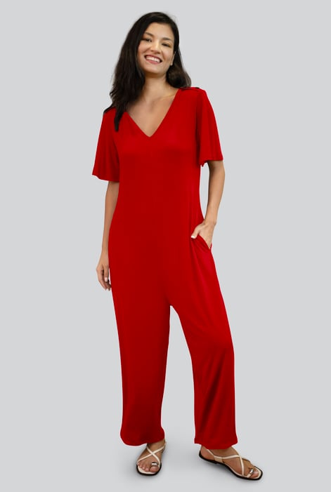 Black Ankle Length Wide Leg Jumpsuit