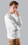 Cotton Textured Crew Neck Jumper