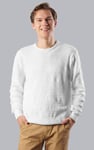 Cotton Textured Crew Neck Jumper