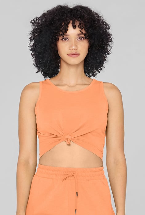 Green Knotted Tank Top