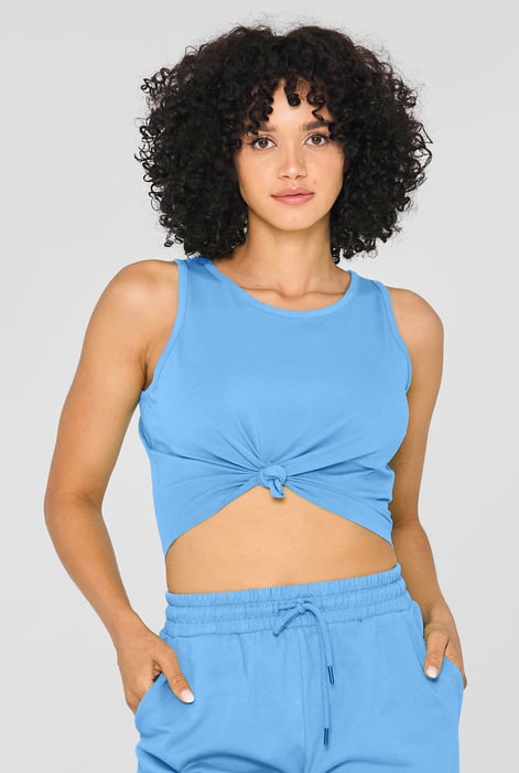 Green Knotted Tank Top