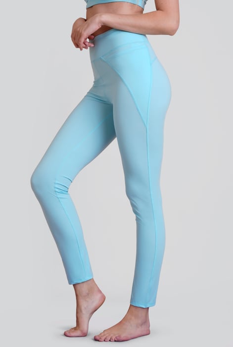 Aqua Blue High Waisted Active Leggings