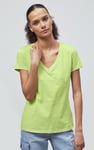 V-Neck Short Sleeve Slub T-Shirt