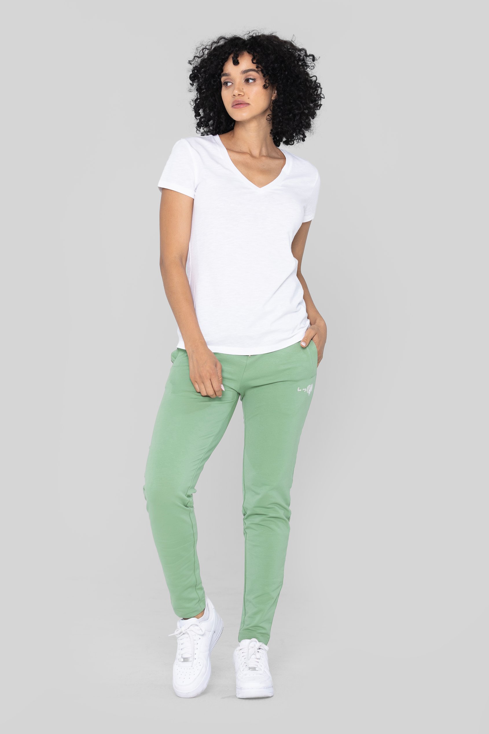 V-Neck Short Sleeve Slub T-Shirt