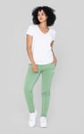 V-Neck Short Sleeve Slub T-Shirt