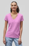 V-Neck Short Sleeve Slub T-Shirt