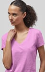 V-Neck Short Sleeve Slub T-Shirt