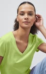 V-Neck Short Sleeve Slub T-Shirt