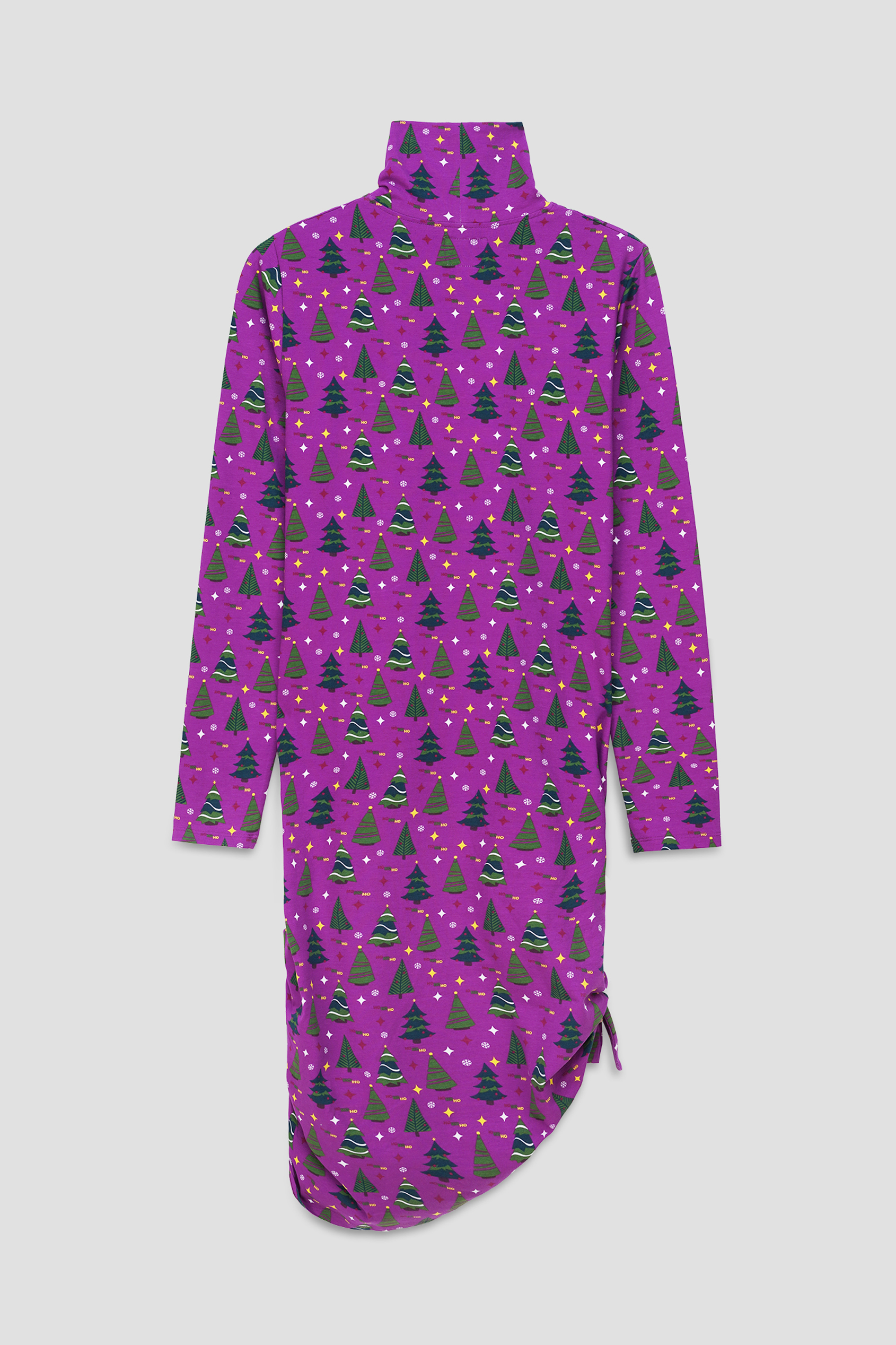 Side Tie Knot Christmas Print Bodycon Dress