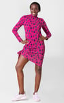 Side Tie Knot Christmas Print Bodycon Dress