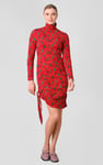 Side Tie Knot Christmas Print Bodycon Dress