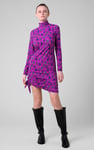 Side Tie Knot Christmas Print Bodycon Dress