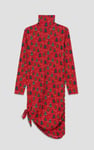 Side Tie Knot Christmas Print Bodycon Dress