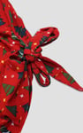 Side Tie Knot Christmas Print Bodycon Dress