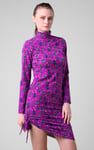 Side Tie Knot Christmas Print Bodycon Dress