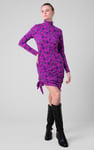 Side Tie Knot Christmas Print Bodycon Dress