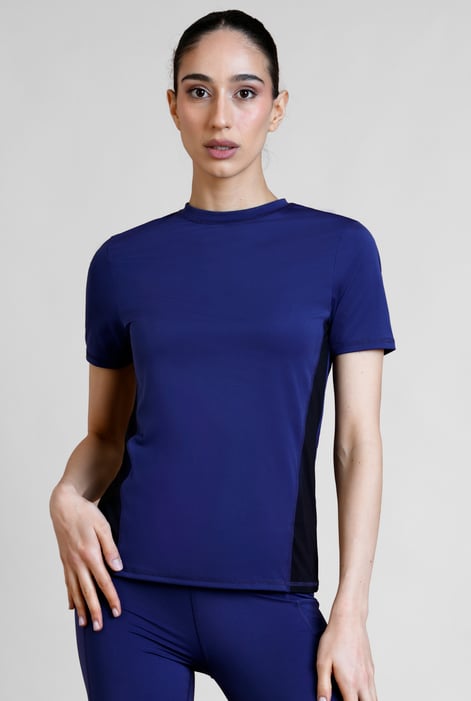 Womens Navy  Active Crew Neck T-Shirt