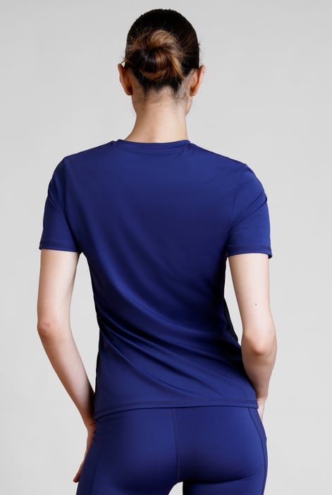 Womens Navy  Active Crew Neck T-Shirt