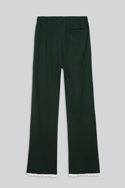Womens Lace Insert Hem Christmas Trouser