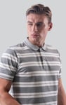Mens Classical Stripe Pique Polo Shirt