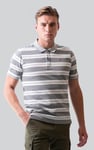 Mens Classical Stripe Pique Polo Shirt