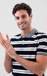 Mens Classical Stripe Pique Polo Shirt