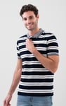 Mens Classical Stripe Pique Polo Shirt