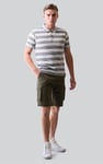 Mens Classical Stripe Pique Polo Shirt