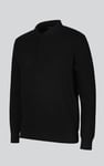 Mens Quarter Zip knitted Polo Jumper