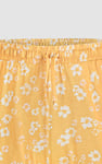 Womens Ruffle Hem Printed Shorts