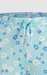Womens Ruffle Hem Printed Shorts