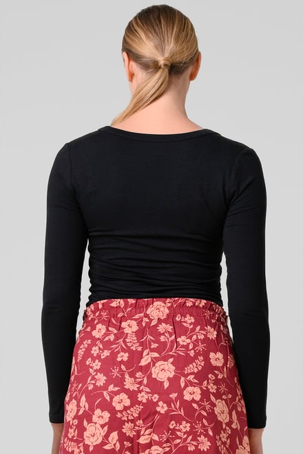 Womens Wide V-neck Casual T-Shirt