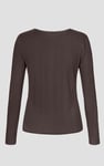 Scoop Neckline Long Sleeve Ribbed Top