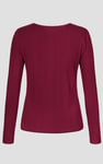 Scoop Neckline Long Sleeve Ribbed Top