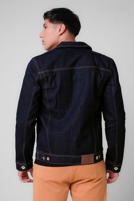 Long Sleeve Raw Denim Jacket
