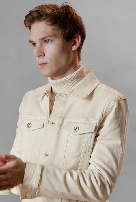 Men's Essential Classic Ecru Denim Jacket