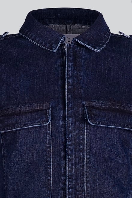 Women's Front Zipped Denim Jumpsuit