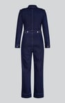 Women's Front Zipped Denim Jumpsuit
