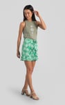 Womens Ruffle Tie-Front Dandelion Printed Shorts