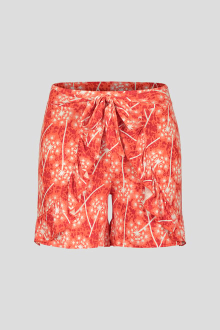 Womens Ruffle Tie-Front Dandelion Printed Shorts