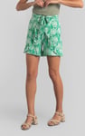 Womens Ruffle Tie-Front Dandelion Printed Shorts
