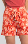 Womens Ruffle Tie-Front Dandelion Printed Shorts