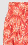Womens Ruffle Tie-Front Dandelion Printed Shorts